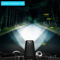 Cycloving Bicycle light Bike lights 2 Led rechargeable 4000mah power bank 2200lumens wide Floodlight Flashlight torch - Canada Outdoors