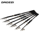 DAGEZI Ultralight Carbon Fiber Telescopic Fishing Rod 1.8M/2.1M/2.4M/2.7M 3.0M/3.6M Spinning Rod Saltwater Fishing Travel Rod - Canada Outdoors