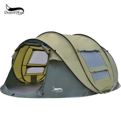Desert&Fox Automatic Pop-up Tent, 3-4 Person Outdoor Instant Setup Tent 4 Season Waterproof Tent for Hiking, Camping, Travelling - Canada Outdoors