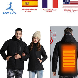 Men Women Winter Heating Jacket USB Cotton Jackets Outdoor Waterproof Windbreaker Hiking Trekking Vest Coats 2019 1 - Canada Outdoors