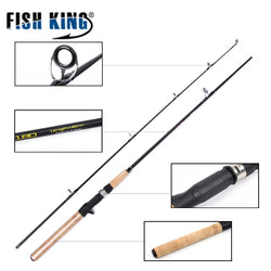 FISH KING 24T Carbon Bait Casting Rod 1.8m 2.1m 2.4m 2.7m 2 Section Lure Weight 5-25gr Lure Fishing Rod Travel Rod - Canada Outdoors
