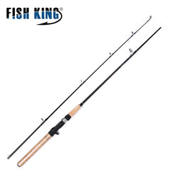 FISH KING 24T Carbon Bait Casting Rod 1.8m 2.1m 2.4m 2.7m 2 Section Lure Weight 5-25gr Lure Fishing Rod Travel Rod - Canada Outdoors