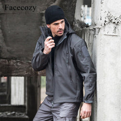 Facecozy Men 2019 Waterproof Outdoor Hiking Jackets Military Tactical Windproof Coat Softshell Camping Hunt Camouflage indbreak - Canada Outdoors