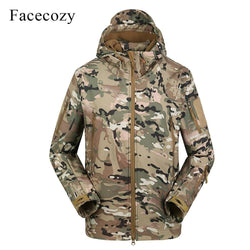 Facecozy Men 2019 Waterproof Outdoor Hiking Jackets Military Tactical Windproof Coat Softshell Camping Hunt Camouflage indbreak - Canada Outdoors