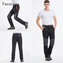 Facecozy Men 2019 Winter Softshell Pants Reflective Outdoor Sports Hiking Camping Pants Male Warm Fleece Windproof Trousers - Canada Outdoors