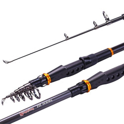 Fishing Rod Reel Combos- Carbon Telescopic Fishing Rod Pole with Spinning Reel Combo Sea Saltwater Freshwater Fishing Rod Kit - Canada Outdoors
