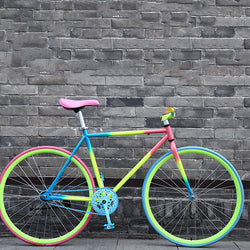 Fixed Gear Bicycle 26 Inch Road Bike Single Speed Colorful Bicycle Vintage Frame Man and Woman Student - Canada Outdoors