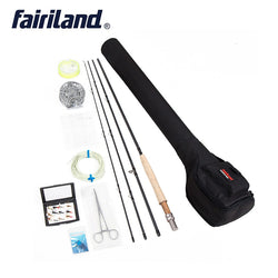 Fly Fishing set 5/6 Starter kit, 2.7m carbon fishing rod , 90mm aluminum fishing reel, fly fishing accessories with rod case bag - Canada Outdoors