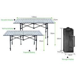 Foldable Camping Table Portable Folding Table Camping Kitchen Table Folding Table Camping Lift Table Portable Desk Outdoor Table