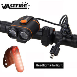 Front Bike Lamp 10000LM 2x XM-L2 LED Bicycle Light Headlamp Torch Rechargeable Bike Headlight +16000mAh Battery Pack+Charger - Canada Outdoors