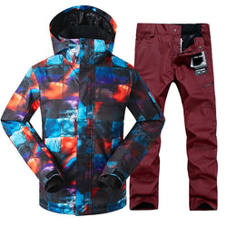 GSOU SNOW Brand Ski Suit Men Skiing Jacket Snowboarding Pants Waterproof Mountain Skiing Suits Winter Male Outdoor Sport Clothes - Canada Outdoors
