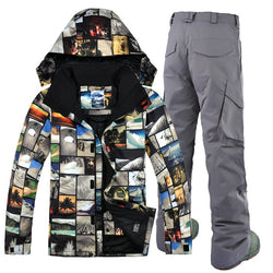 GSOU SNOW Hight Quality Men Breathable Waterproof Ski Jacket men Snow Sets Winter men's ski suit Thicken Warm Snowboard Jacket - Canada Outdoors