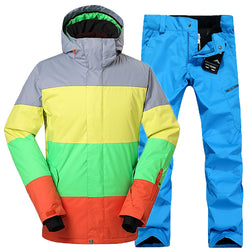 GSOU SNOW Men's Winter Warm Cheap Snowboard Suit Mountain Skiing Suit for Men Ski Jacket Pants Windproof Skiwear - Canada Outdoors