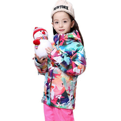 GSOU SNOW Ski Jacket Kids Winter Snowboard Jacket Hoodie Girls Super Warm Snow Camouflage Clothing Children -30 Degree Sports - Canada Outdoors