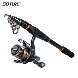 Goture Fishing Reel Rod Combo 2.1M/2.4M/2.7M/3.0M/3.6M Telescopic Rod with 2000/3000/4000 series Spinning Reel Rod Set - Canada Outdoors