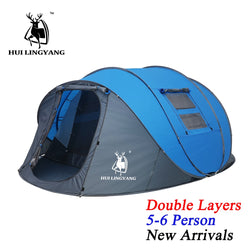 HUI LINGYANG Throw pop up tent 5-6 Person outdoor automatic tents Double Layers large family Tent waterproof camping hiking tent - Canada Outdoors