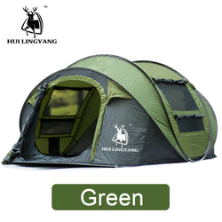 HUILINGYANG Tent Quick Open Automatic Camping Tent 3-4 Persons Outdoor Large Spaces Windproof Camping Picnic Family Tent - Canada Outdoors