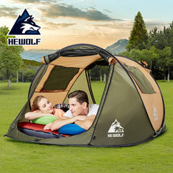 Hewolf Camping Tent Fully Automatic Ultralight Family Tent One Second Open Waterproof Windproof Big Space Camping Travel Tent - Canada Outdoors