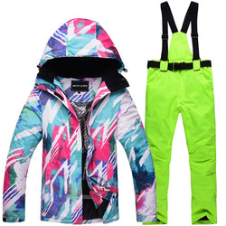 High quality Ski Team For Women Waterproof Winter Jacket + Pants Suits Thicken for Women Women's Ski Snow Snowboard Breath Kits - Canada Outdoors