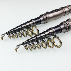 Hot  99% Carbon 1.8M 2.1M 2.4M 2.7M 3.0M 3.3M Portable Telescopic Fishing Rod Spinning Fish Hand Fishing Tackle Sea Rod - Canada Outdoors