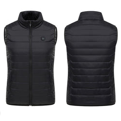 Hot Sale New Upgraded Men Outdoor USB Infrared Heating Vest Jacket Winter Carbon Fiber Electric Thermal Clothing Waistcoat 1 - Canada Outdoors