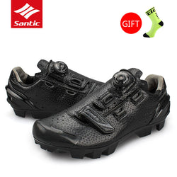 Hot Santic Breathable MTB Bicycle Lock-Shoes Men Professional Athletic Cycling Shoes Self Lock Bike Sneakers Zapatillas Ciclismo - Canada Outdoors