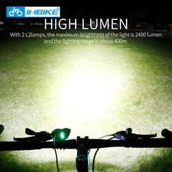 INBIKE Bike Light T6&L2 Wick Flashlight Waterproof Electric Bicycle Handlebar Light Cycling Accessory Bicycle Lantern For Bike - Canada Outdoors