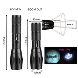 IR 940 nm Zoomable LED Hunting Light Night Vision Infrared Radiation flashlight+Mount+18650 Battery+Pressure Switch+usb charger - Canada Outdoors