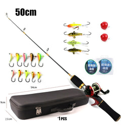 Ice Fishing Rod and reel combo winter fishing set with jigs balancers monofilament line EVA case outdoor fishing combo sets - Canada Outdoors