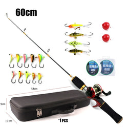 Ice Fishing Rod and reel combo winter fishing set with jigs balancers monofilament line EVA case outdoor fishing combo sets - Canada Outdoors