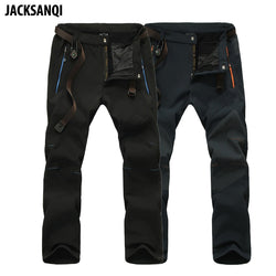 JACKSANQI Men's Pants Winter Softshell Fleece Pants Outdoor Sports Waterproof Skiing Trekking Hiking Camping Male Trousers RA031 - Canada Outdoors