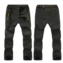 JACKSANQI Men's Pants Winter Softshell Fleece Pants Outdoor Sports Waterproof Skiing Trekking Hiking Camping Male Trousers RA031 - Canada Outdoors
