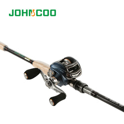 JOHNCOO JOURNEY Fishing Rod Combo 2.1m 2.4m 2.7m Carbon Rod Baitcasting Fishing Rod Medium Fast 4 Sections Fishing Rod Set - Canada Outdoors