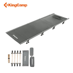 KingCamp Ultralight Single Folding Bed Weight Capacity 120KG Camping Cot Aviation Aluminum Portable Hiking Travel Comfortable - Canada Outdoors