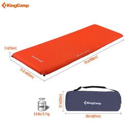 Kingcamp Self-Inflating Sleeping Mat Camping Pad Oversized Single Durable Portable Camping Mat Deluxe for Outdoor Sleeping Mats - Canada Outdoors