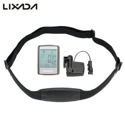 Lixada Bike Cycling Computer Multifunctional 3-in-1 Wireless LCD  with Cadence Heart Rate Monitor Chest Strap Silver / Black - Canada Outdoors