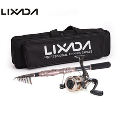 Lixada Telescopic Fishing Rod Reel Combo Full Kit Carbon Fiber Rod Pole + Spinning Reel with Bag Case Fishing Gear Set For Pesca - Canada Outdoors