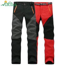 LoClimb 2018 Winter Fleece Softshell Pants Men Women Outdoor Trekking Climbing Sport Trousers Hiking Ski Waterproof Pants,AW085 - Canada Outdoors
