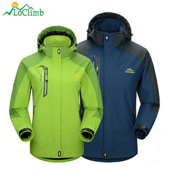 LoClimb Men Women Waterproof Camping Hiking Jacket Outdoor Climbing Windbreaker Trekking Rain Coat Clothing Sport Jackets,AM163 - Canada Outdoors