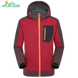 LoClimb Winter Waterproof Softshell Jacket Men Fishing Climbing Windproof Rain Coat Fleece Trekking Ski Hiking Jackets,AM039 - Canada Outdoors
