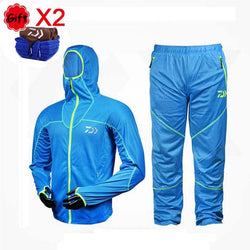Long Sleeve Fishing Clothing Sets Men Breathable Spring Summer Outdoor Sportswear Quick Dry Fishing Jacket Pants Free Towel - Canada Outdoors