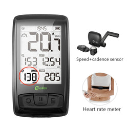 M4 Wireless Bicycle Computer Bike speedometer with Speed & Cadence Sensor can connect Bluetooth ANT+( SET A Heart Rate Monitor) - Canada Outdoors