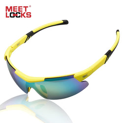 MEETLOCKS Sports Sunglasses Cycling Glasses for Running Bike and Fishing Eyewear Unbreakable PC Lens 100% UV Protection - Canada Outdoors