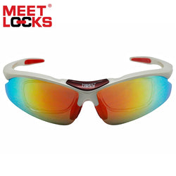 MEETLOCKS Sports Sunglasses Polarized Lens with 5 interchangeable lens and adjustable rope UV400 Protection Eye Goggles Cycling - Canada Outdoors