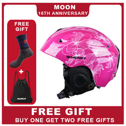 MOON Newest Style Ski Helmet Ultralight and Integrally-molded Professional Skiing Sports Snow Safety Helmet Free Shiping Kid - Canada Outdoors
