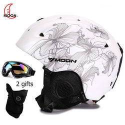 MOON Skiing Helmet Winter Adult Snowboard Skiing Equipment Snow Sports Safety Ski Helmet For Men Women with goggles 2 gift - Canada Outdoors