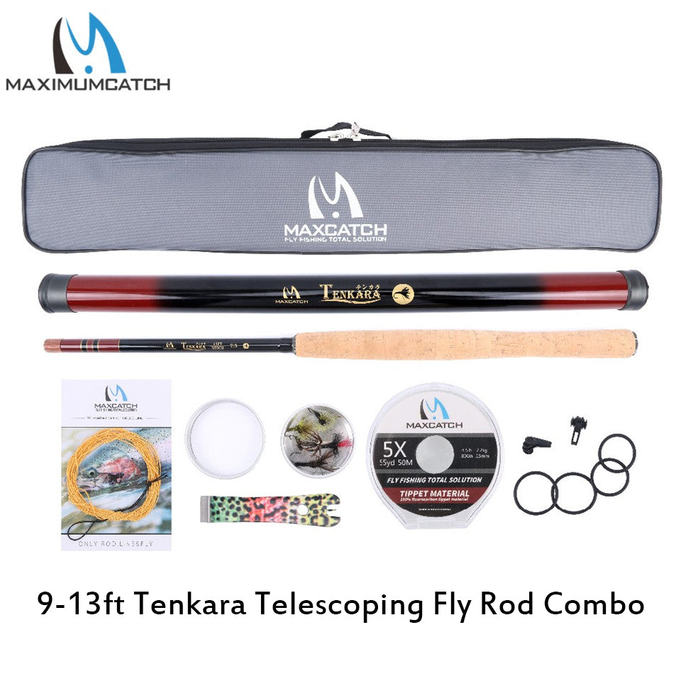 Canna Da Pesca Tenkara Maximumcatch - Lunghezza Regolabile 3,5m/4,5m, Leggera E Portatile