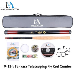 Maximumcatch 9-13ft Tenkara Telescoping Fly Fishing Rod&amp;Tenkara Lines&amp;Tippet&amp;Flies&amp;Line nipper&amp;Hook Keepers - Canada Outdoors