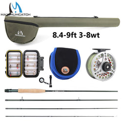 Maximumcatch Extreme 8/9FT 3-8WT Medium-fast Carbon Fiber Fly Rod with Graphite Reel &amp; Fly Line&amp;Tackle Box Triangle Tube - Canada Outdoors