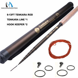 Maximumcatch Tenkara Fly Fishing Rod Multi-Size Telescopic (10'8", 11'10", 12'9") &amp; Tenkara Line with Hook Keeper - Canada Outdoors